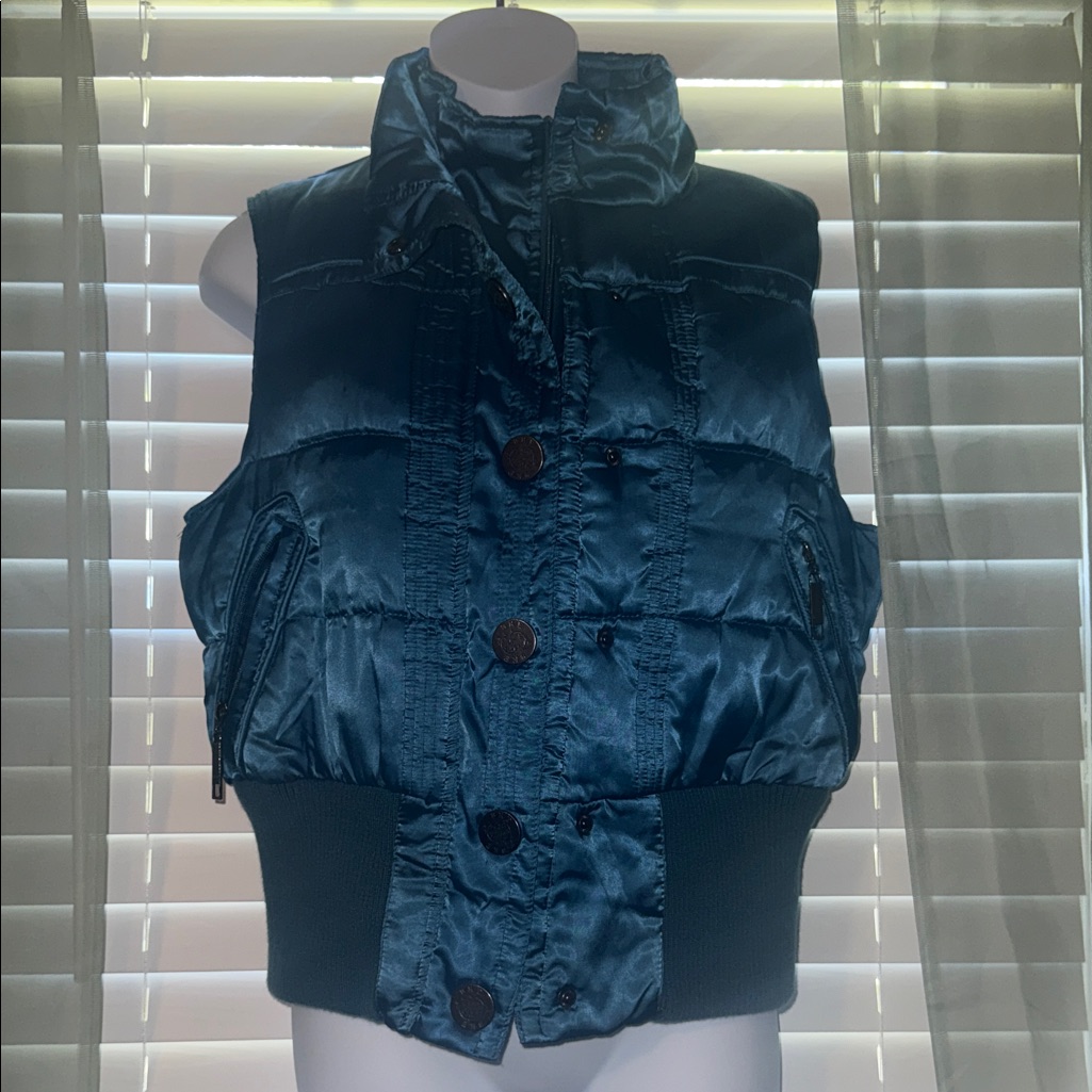 Vintage Teal Color Vest By Bke Size L